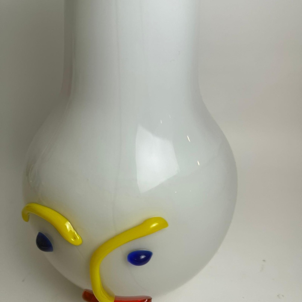 Mihai Topescu Children's Collection Art Glass Face Vase Abstract Studio Colorful - Picture 3 of 11